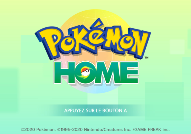 Pokémon Home - Ecran titre Switch