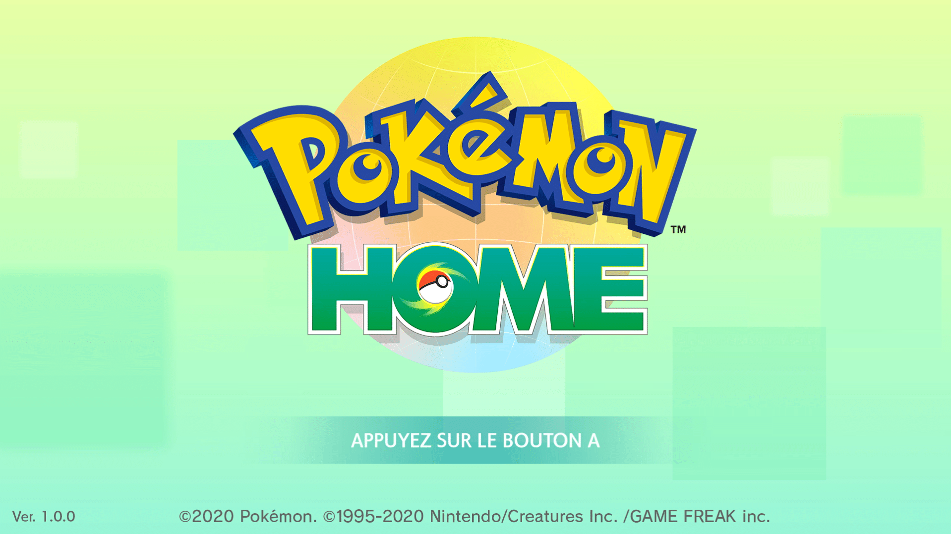 Pokémon Home - Ecran titre Switch