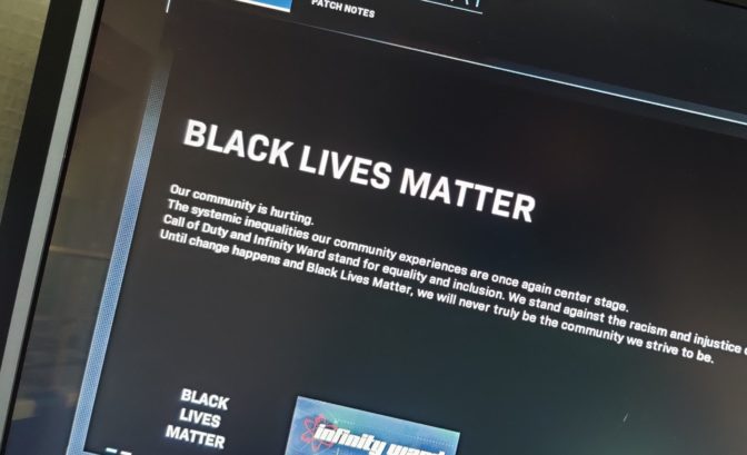 Call of Duty - écran de chargement Black Lives Matter