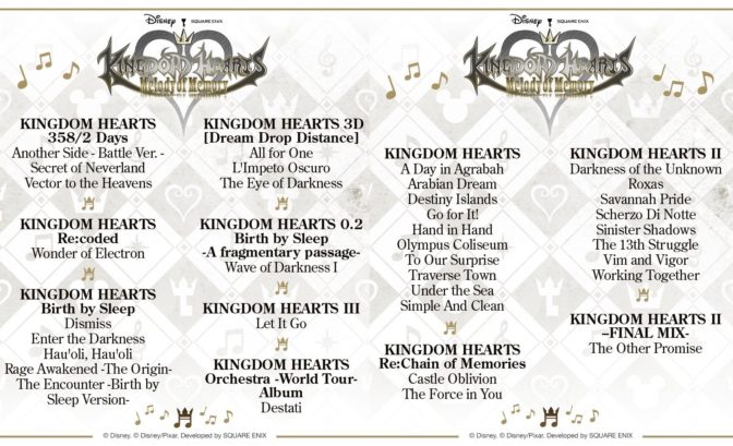 Kingdom Hearts Melody of Memory Playlist