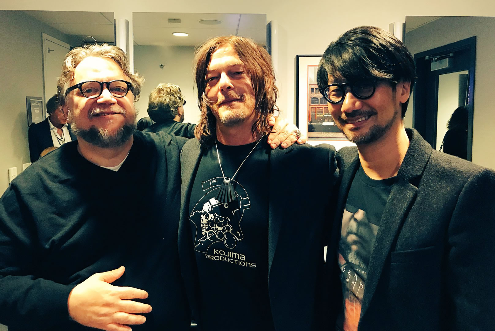 Guillermo Del Toro Norman Reedus et Hideo Kojima pour Death Stranding