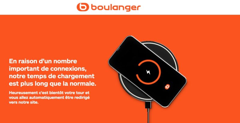 Le site Boulanger en attente à cause de la PlayStation 5