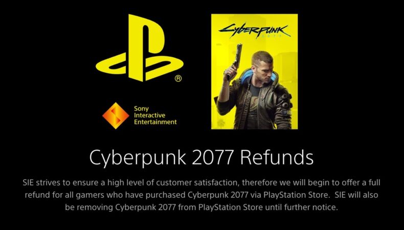 cyberpunk 2077 sony retrait PlayStation Store billet