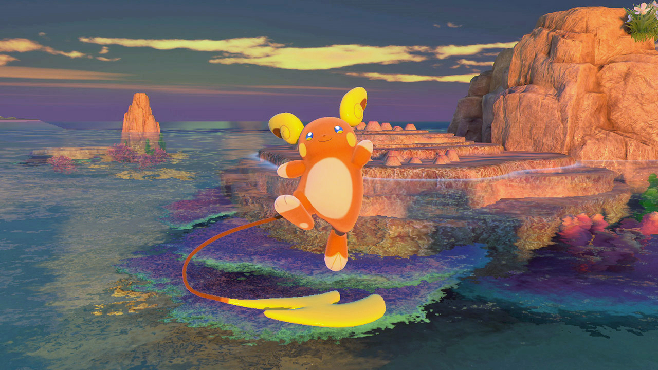 New Pokémon Snap - Raichu Alola au crépuscule