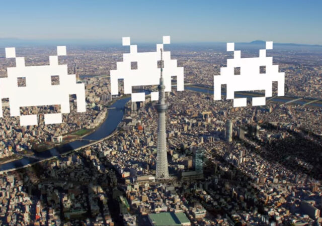 Space Invaders AR Tokyo Skytree