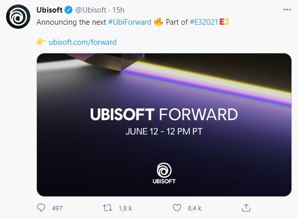 ubisoft forward E3 2021 tweet