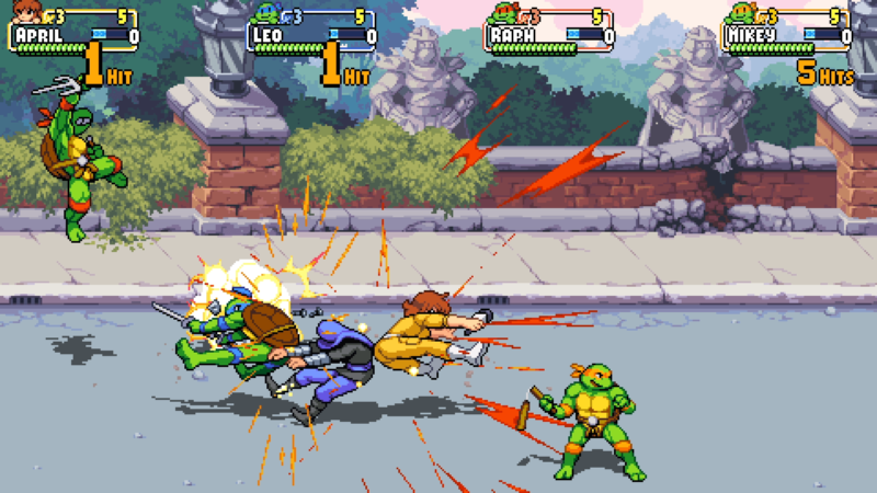 Teenage Mutant Ninja Turtles: Shredder’s Revenge april fight