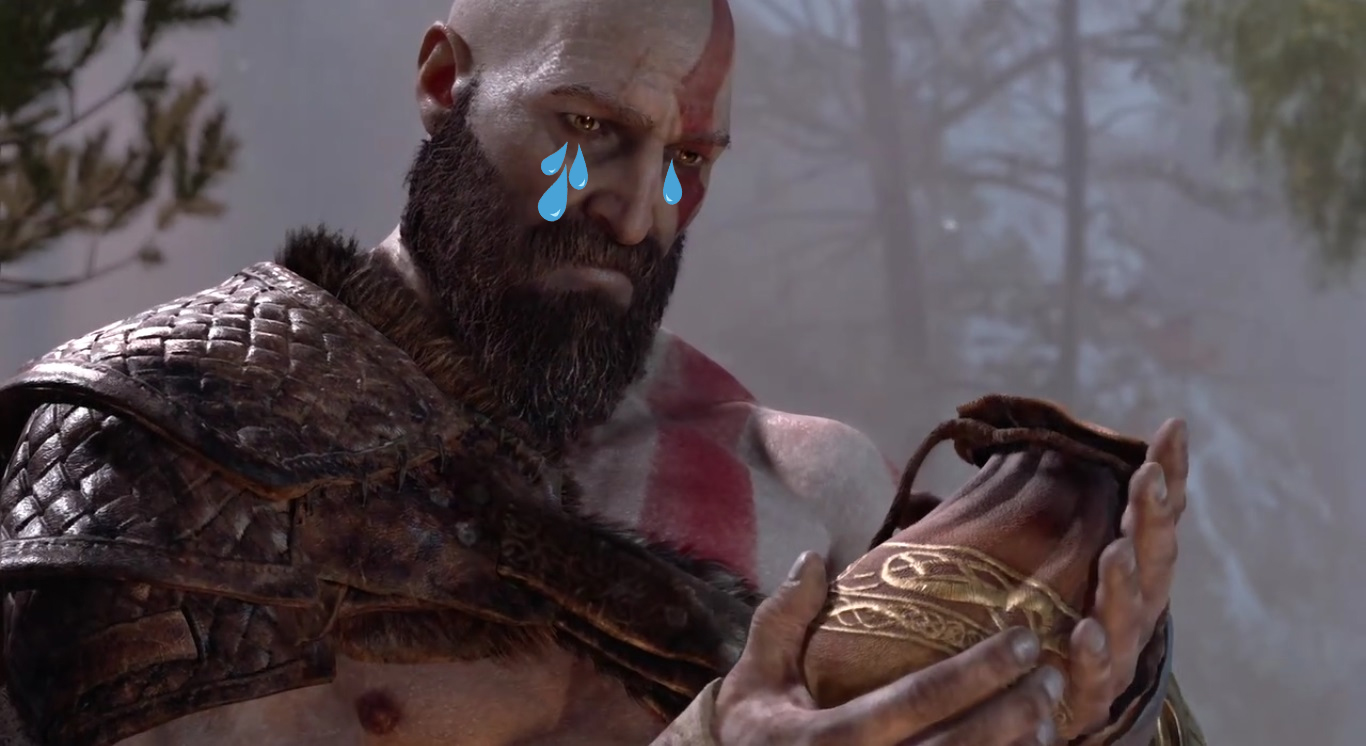 PlayStation Kratos Pleure