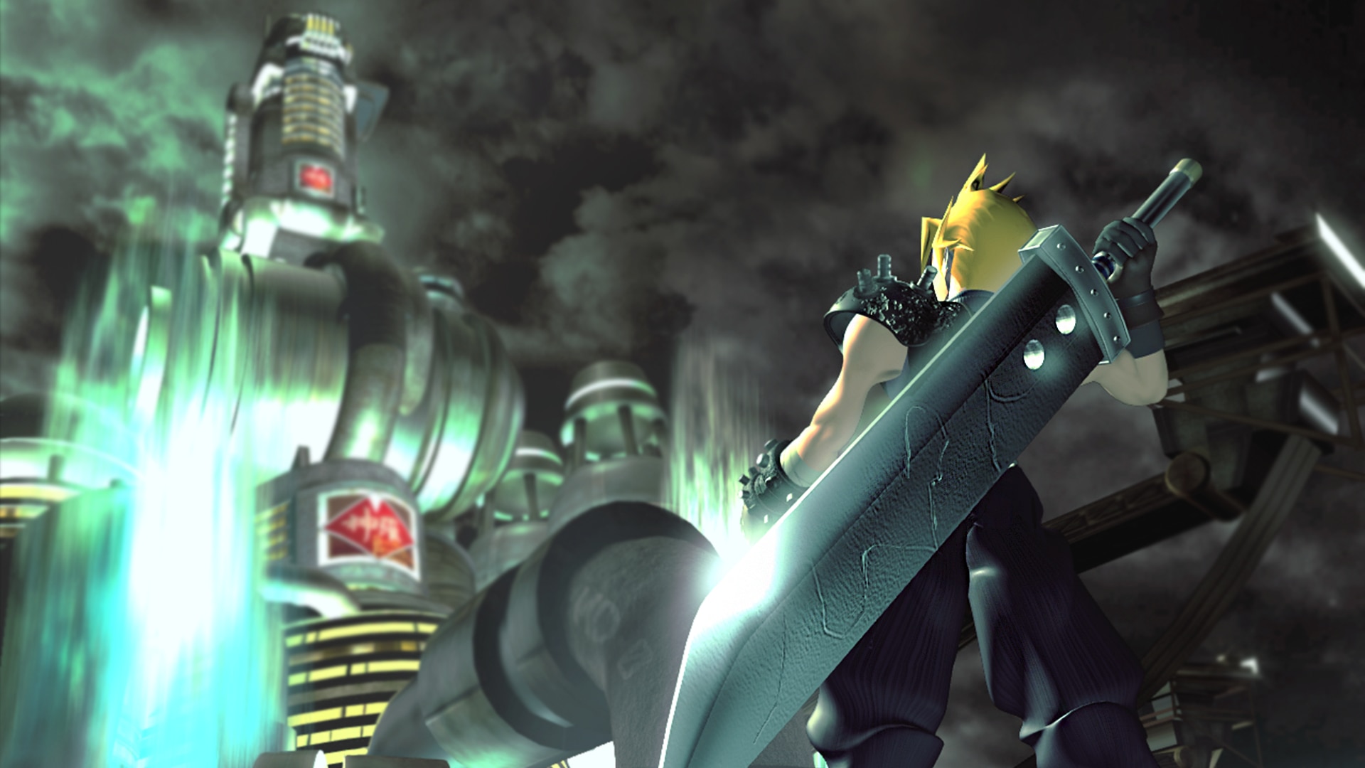 Final Fantasy VII Cloud face à l'usine Shinra