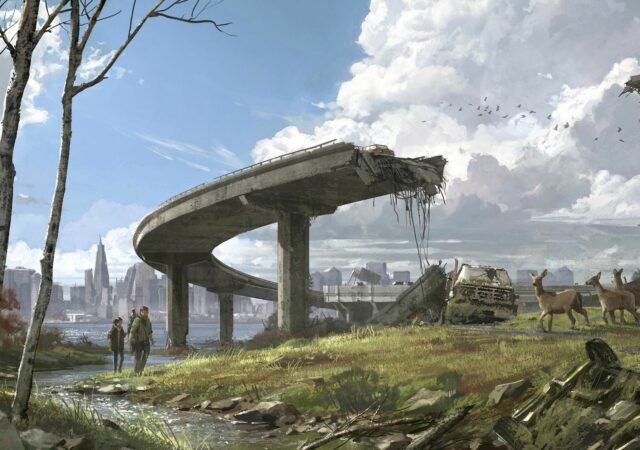 Concept Art The Last Of Us environnement Post Apo