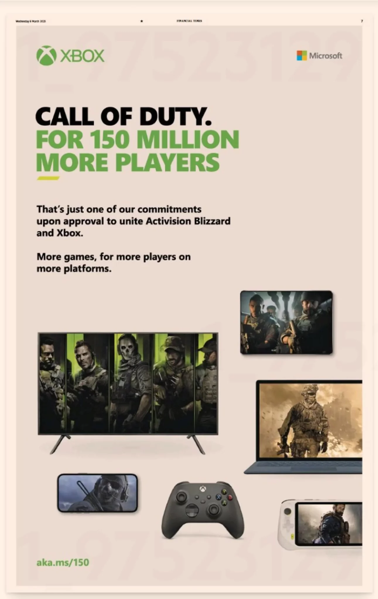 Publicité presse Microsoft Xbox Activision Blizzard
