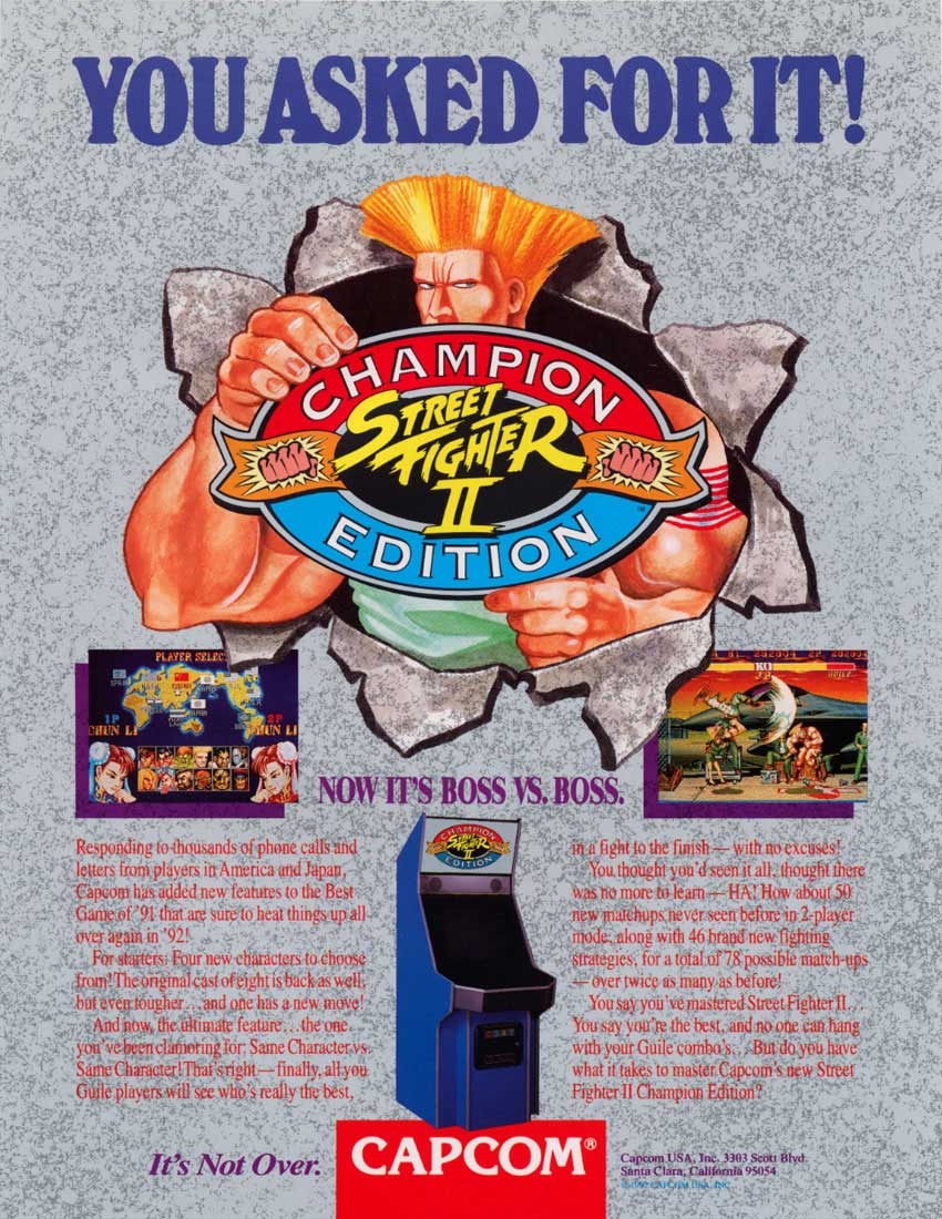 Street Fighter II champion Edition Arcade flyer