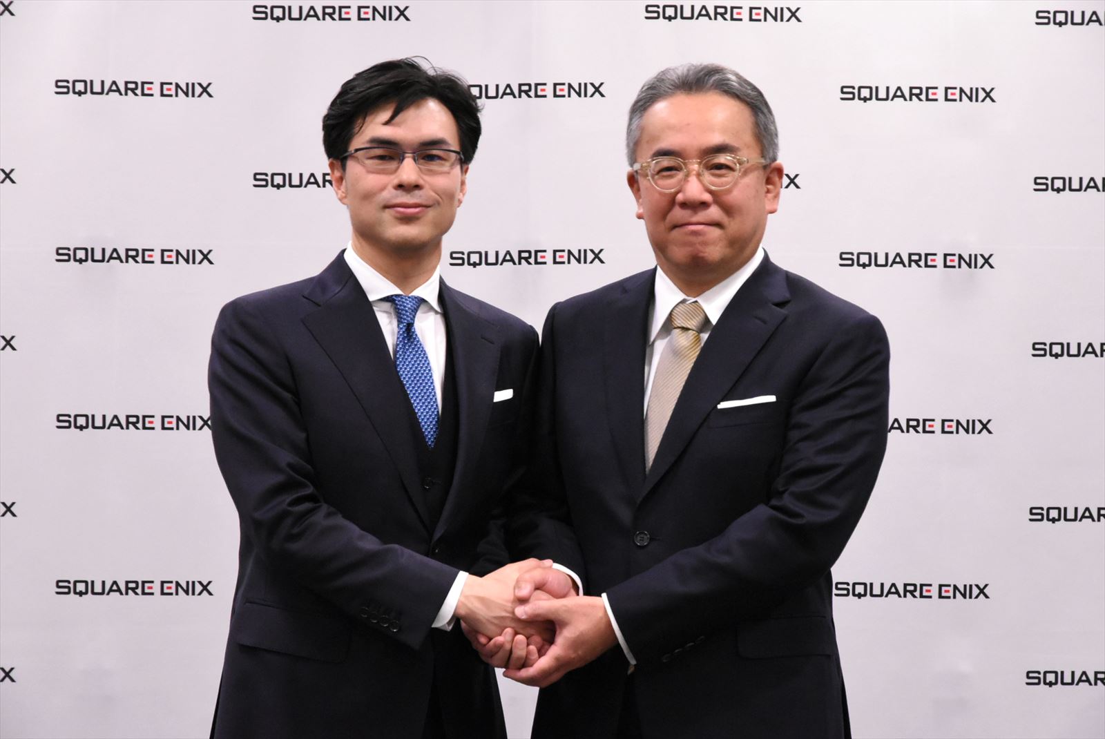Takashi Kiryu, actuel président de Square Enix et Yosuke Matsuda, président de Square Enix jusqu'en Juin 2023.