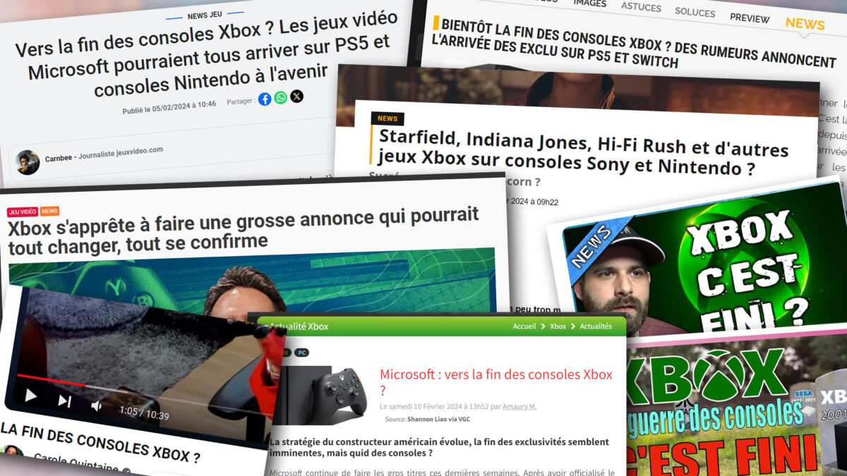 la presse web titre sur la fin de Xbox