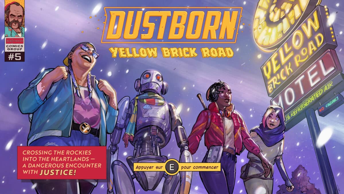 Dustborn - Une couverture de comic book qui cite le MAgicien d'Oz