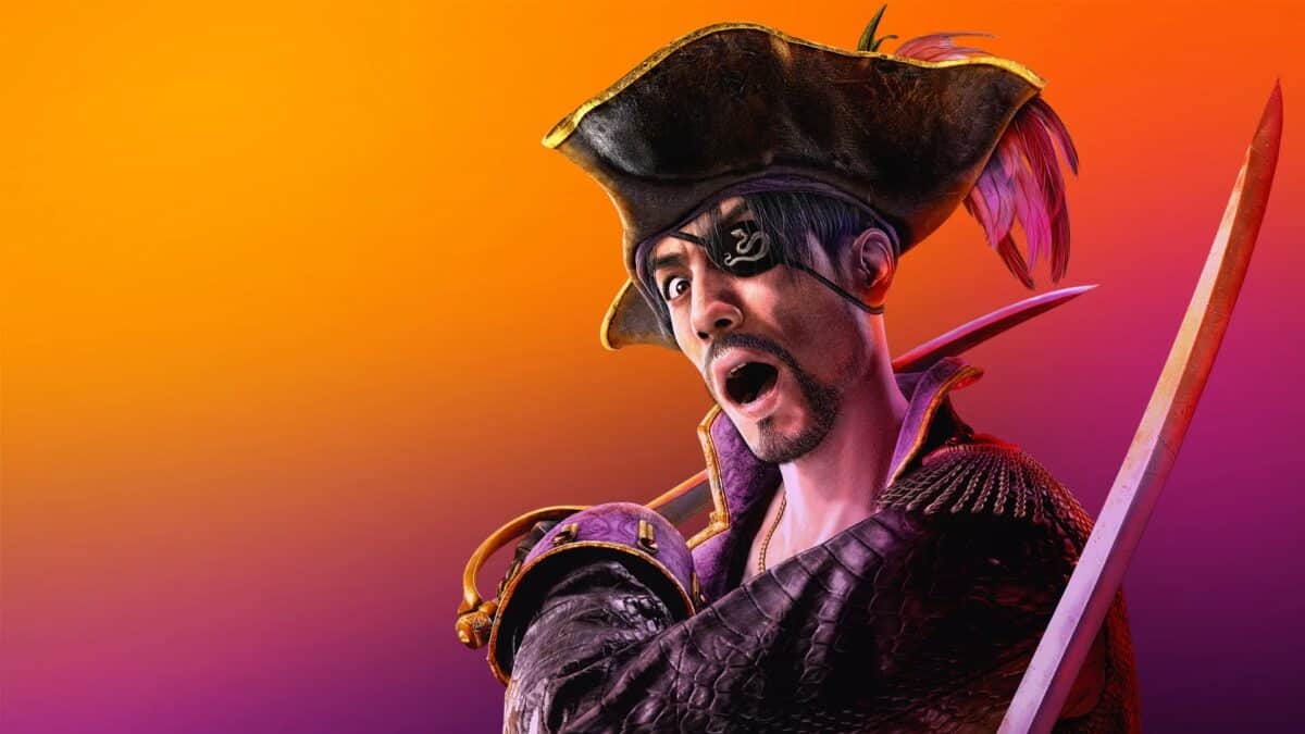 Goro Majima en tenue de pirate pour Like a Dragon: Pirate Yakuza in Hawaii