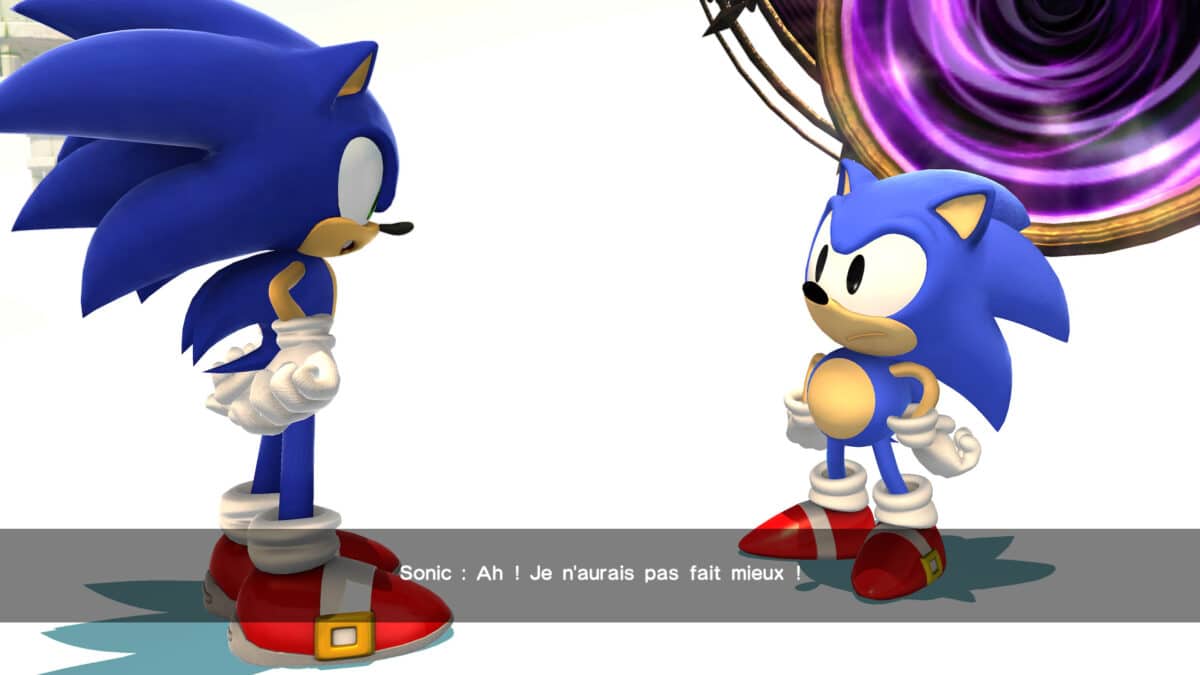 Les deux Sonic classique et modernes, face à face dans Sonic x Shadow Generations