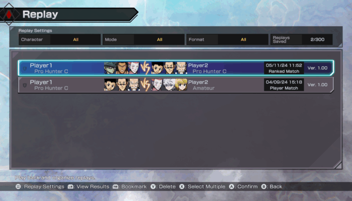 HunterxHunter NenxImpact Replay