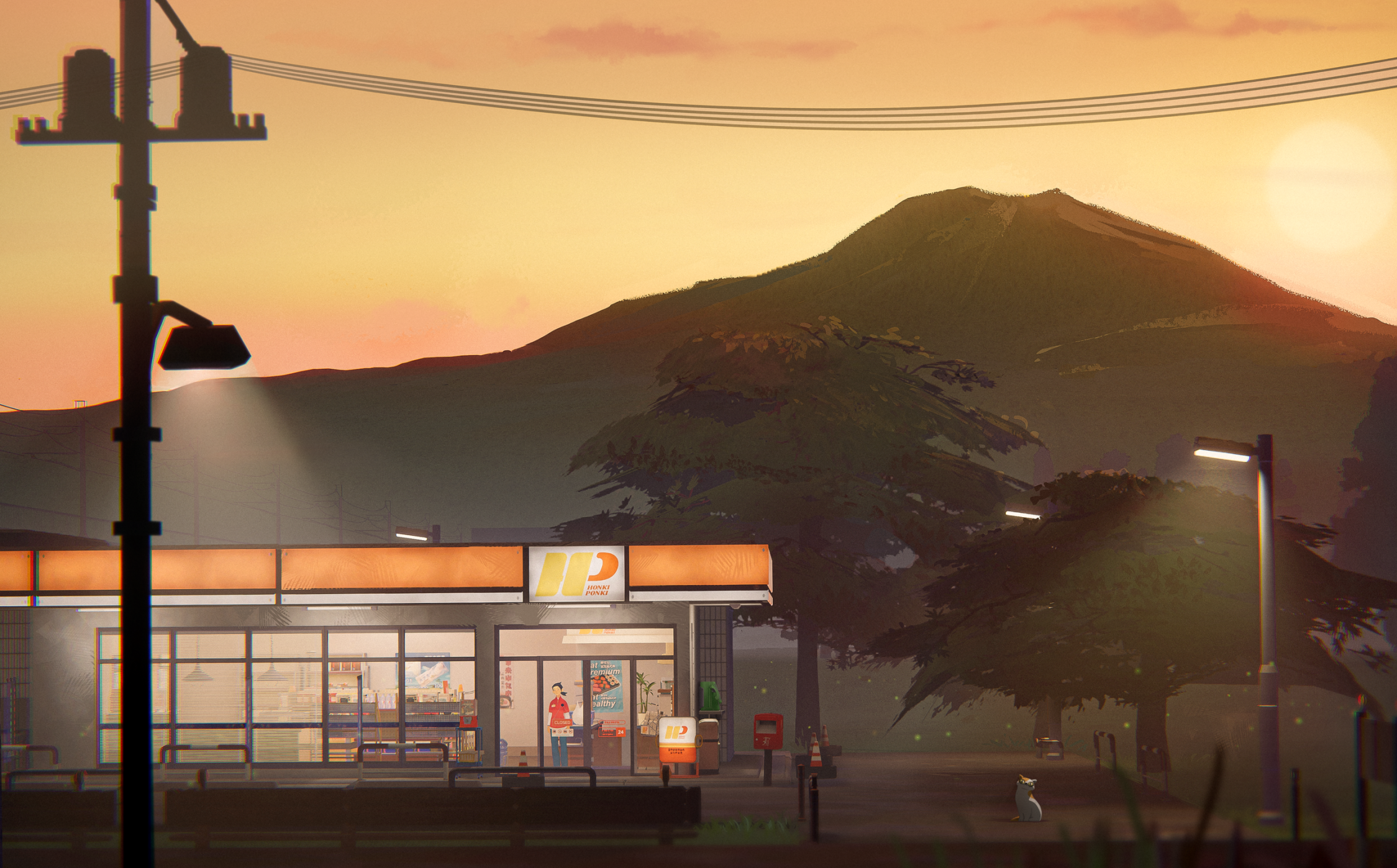 le magasin de inKonbini dans le paysage japonais.