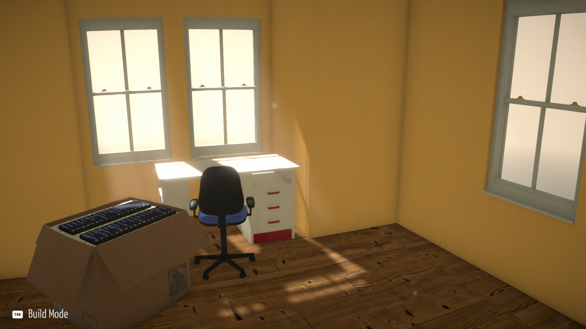 Boxroom Bibliothèque steam début pièce vide